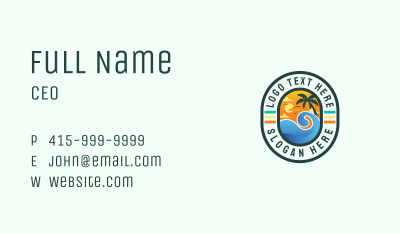 Beach Wave Resort Business Card Image Preview