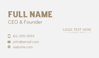 Elegant Gold Professional Wordmark Business Card Image Preview