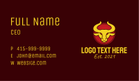 Golden Bull Emblem  Business Card Image Preview