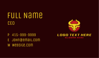 Golden Bull Emblem  Business Card Image Preview