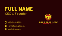 Golden Bull Emblem  Business Card Preview