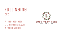 Holiday Christmas Wreath Business Card Image Preview