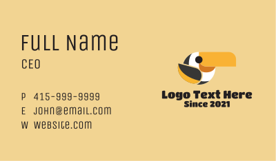 Cute Parrot Mascot  Business Card Image Preview