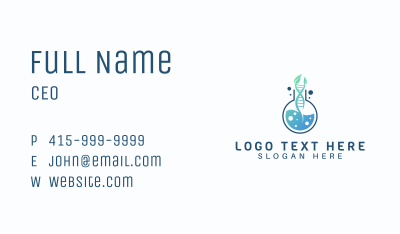 Organic Science Flask Business Card Image Preview
