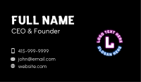 Neon Digital Lettermark Business Card Design
