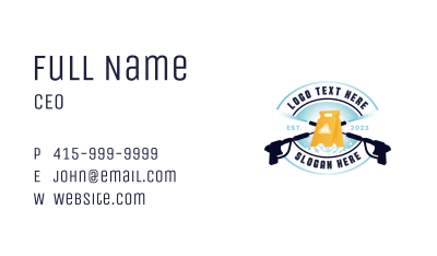 Pressure Washing Cleaner Janitor Business Card Image Preview
