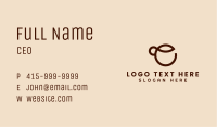 Coffee Cup Letter E Business Card Image Preview