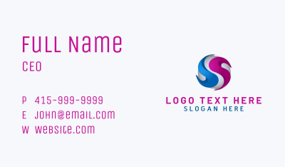 Corporate Sphere Letter S Business Card Image Preview