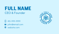 Industrial Snowflake Refrigeration Business Card Design