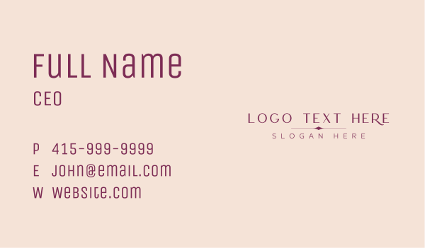 Elegant Business Wordmark Business Card Design Image Preview
