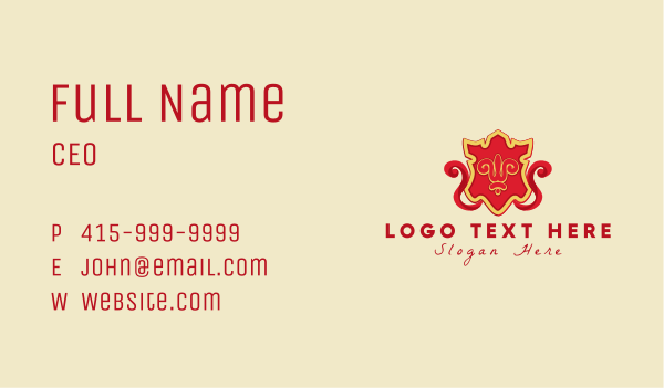 Royal Red Insignia  Business Card Design Image Preview