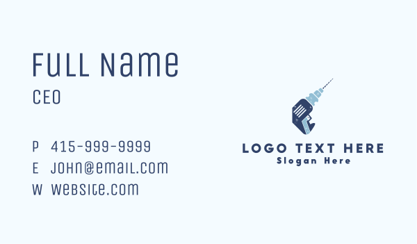 Power Driller Tool Business Card Design Image Preview