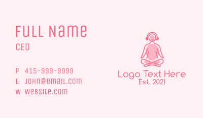 Online Meditation Class Business Card Image Preview