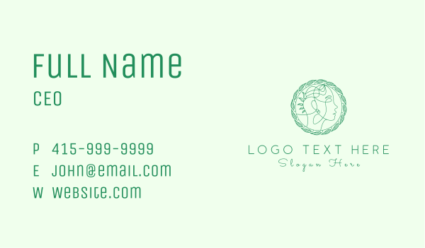 Eco Natural Face Business Card Design Image Preview