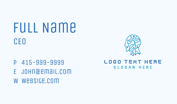 AI Bot Circuit Technology Business Card Design Image Preview