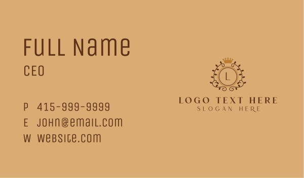 Royal Shield Regal Business Card Design