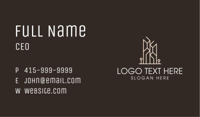 Modern Building Tower Business Card Image Preview