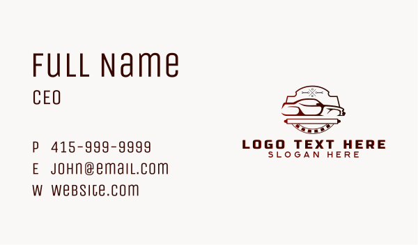 Mechanic Car Garage Business Card Design Image Preview