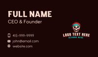 Sporty Skull Fitness Business Card Image Preview