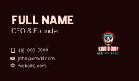 Sporty Skull Fitness Business Card Image Preview