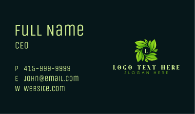 Botanical Natural Leaves  Business Card Image Preview