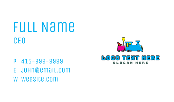 Toy Shop Train Business Card Design Image Preview