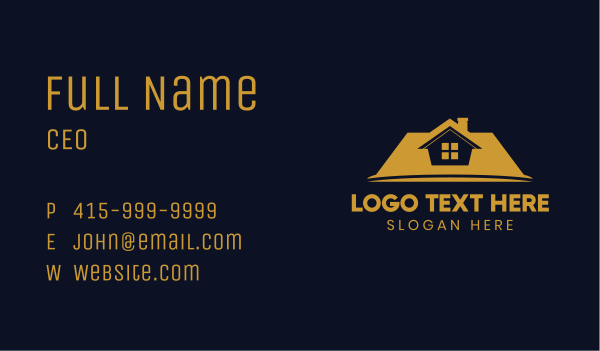 Roof Property Builder Business Card Design Image Preview