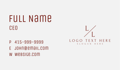 Elegant Professional Lettermark Business Card Image Preview