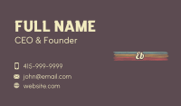 Colorful Retro Cursive Business Card Image Preview