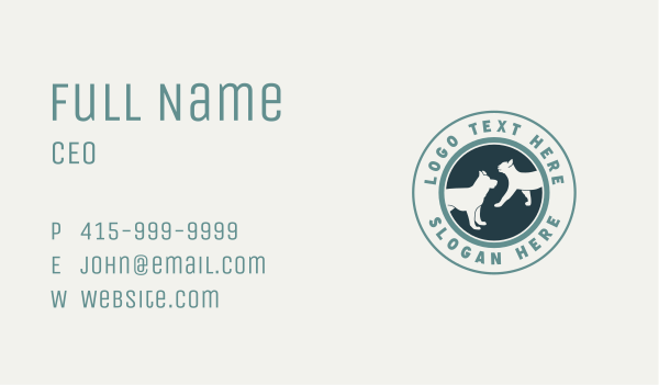 Dog Cat Veterinary Business Card Design Image Preview