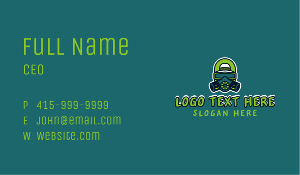 Gas Mask Gaming Mascot Business Card Design Image Preview