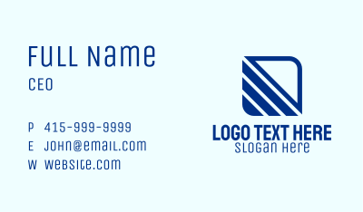 Corporate Blue Stripes Business Card Image Preview