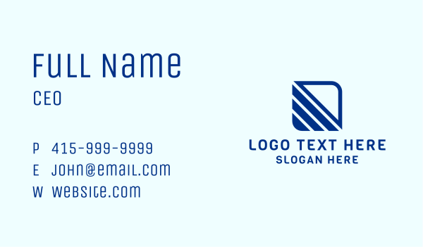 Corporate Blue Stripes Business Card Design Image Preview