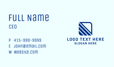 Corporate Blue Stripes Business Card Image Preview