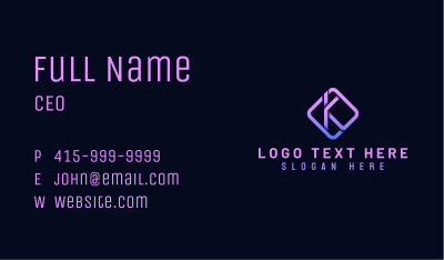 Cyber Technology App Business Card Image Preview