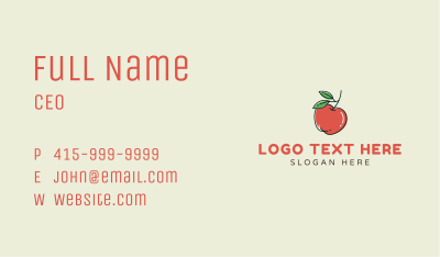 Healthy Apple Fruit Business Card Image Preview