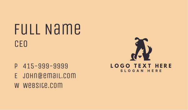 Dog Cat Pet Silhouette  Business Card Design Image Preview