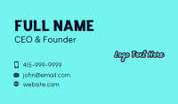 Cursive Retro Wordmark Business Card Image Preview