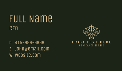 Cross Dove Religion Business Card Image Preview