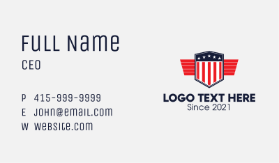 Military Shield Emblem  Business Card Image Preview