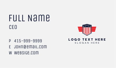 Military Shield Emblem  Business Card Image Preview