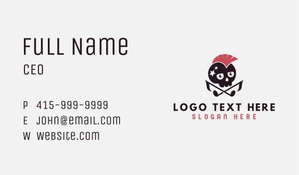 Musical Notes Punk Skull Business Card Design Image Preview