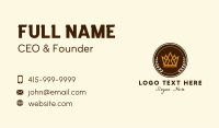 Wreath Crown Badge Business Card Design