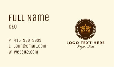 Wreath Crown Badge Business Card Image Preview