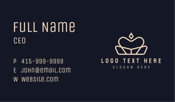 Premium Crown Jewelry Business Card Design Image Preview