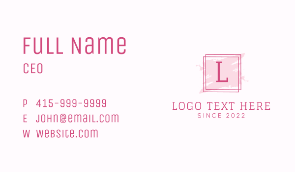 Beauty Makeup Letter Business Card Design Image Preview