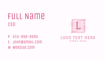 Beauty Makeup Letter Business Card Image Preview