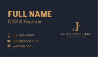 Elegant Classic Letter J Business Card Image Preview