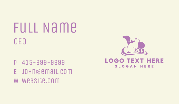 Dog Cat Veterinary Business Card Design Image Preview