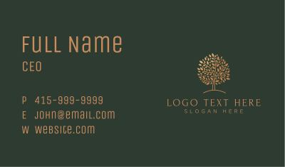 Elegant Tree Leaves Business Card Image Preview